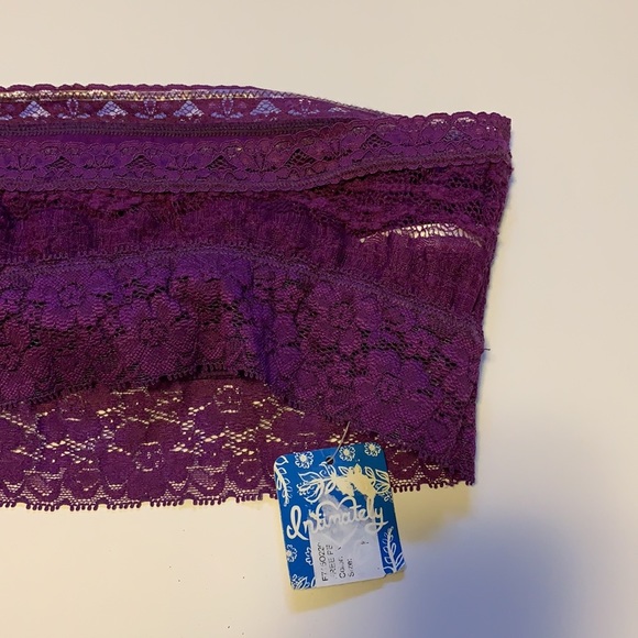 🆕 Free People Purple Lace Bandeau - Women’s Size Small - Picture 7 of 7